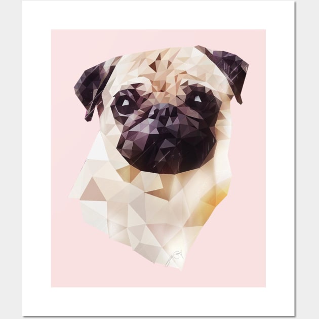 Pug (Low Poly) Wall Art by lunaroveda